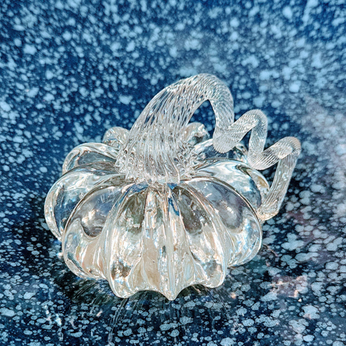 Pumpkin on blue background