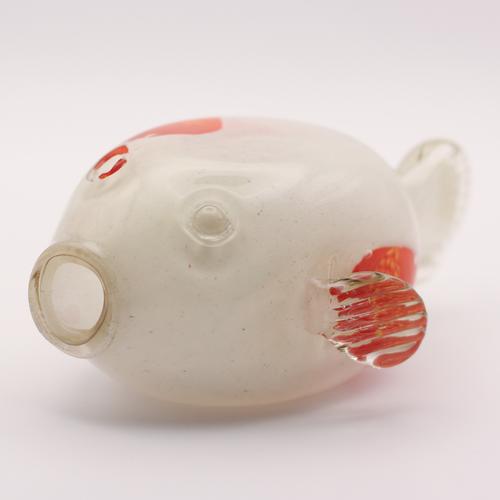 Glass fish sculpture