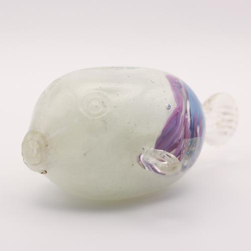 Glass fish sculpture