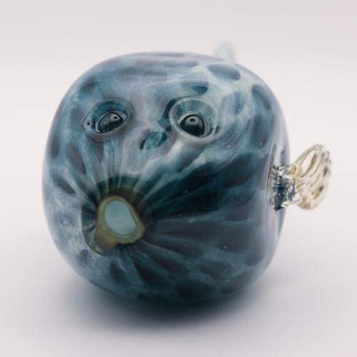 Glass fish sculpture