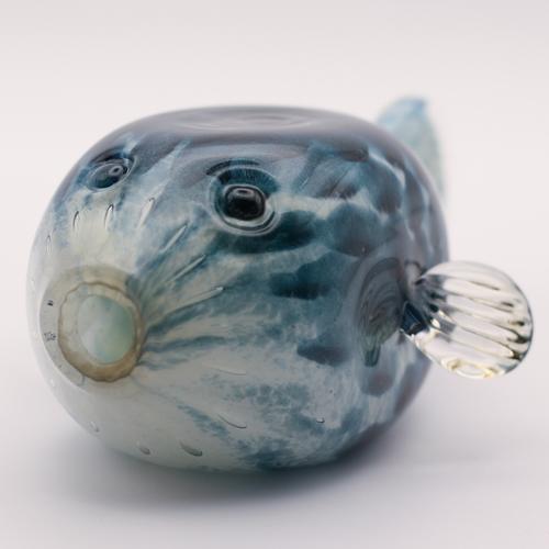 Glass fish sculpture